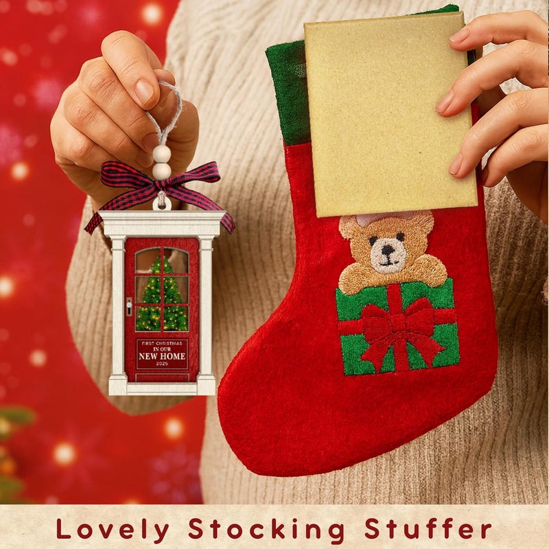 TEEBIM New Home Ornament 2025 - New Home Christmas Ornament for First Home, Newhouse Owners - Housewarming Gifts for First House, Housewarming Gift Ideas for Couple - Wood Ornament​ - Image 5